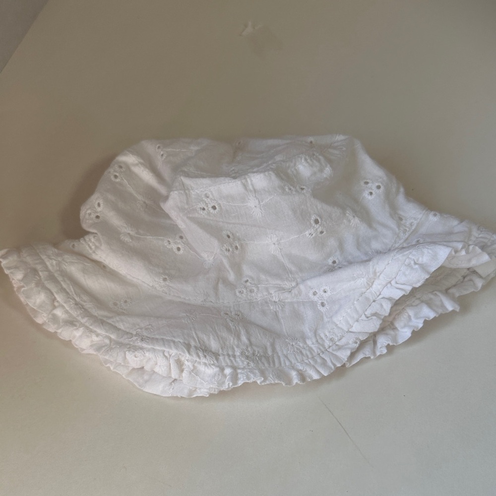 Healthtex white embroidered baby sun hat